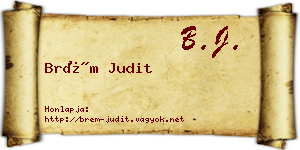 Brém Judit névjegykártya
